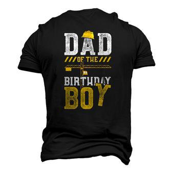 Construction Worker Dad Of The Birthday Boy Birthday Men's 3D T-Shirt Back Print | Mazezy