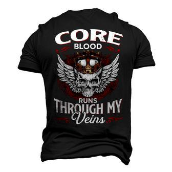 Core Blood Runs Through My Veins Name V2 Men's 3D Print Graphic Crewneck Short Sleeve T-shirt - Monsterry DE