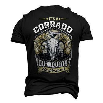 Corrado Name Shirt Corrado Family Name V3 Men's 3D Print Graphic Crewneck Short Sleeve T-shirt - Monsterry UK