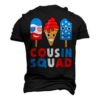 Cousin Squad 4Th Of July Cousin Crew American Flag Ice Pops Men's 3D T-shirt Back Print - Seseable