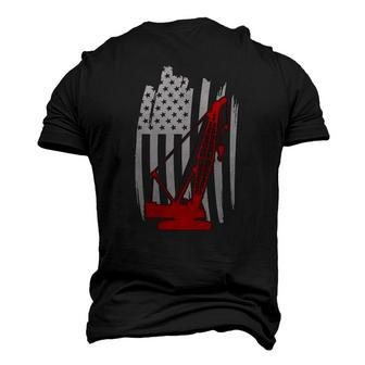 Mens Crane Operator Usa Flag American Themed Decor Men's 3D T-Shirt Back Print | Mazezy