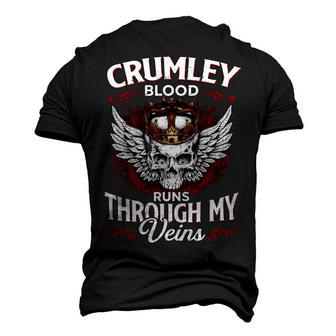 Crumley Blood Runs Through My Veins Name V2 Men's 3D Print Graphic Crewneck Short Sleeve T-shirt - Monsterry UK