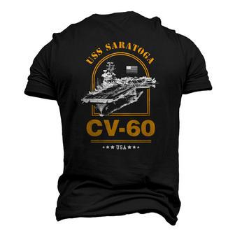 Cv-60 Uss Saratoga United States Navy Men's 3D T-Shirt Back Print | Mazezy