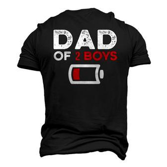 Dad Of 2 Boys Fathers Day Men's 3D T-Shirt Back Print | Mazezy