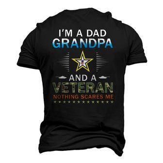 Im A Dad Grandpa & Veteran Camouflage Graphic Men's 3D T-Shirt Back Print | Mazezy