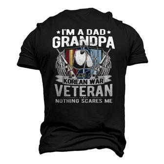A Dad Grandpa Korean War Veteran Nothing Scares Me Dad Men's 3D T-Shirt Back Print | Mazezy