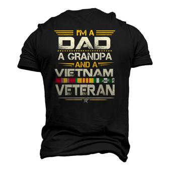 Dad Grandpa Vietnam Veteran Vintage Mens Men's 3D T-Shirt Back Print | Mazezy