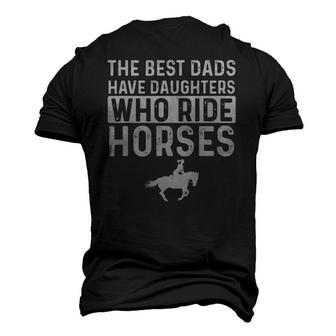 Dad Of Horse Lover Equestrian Horseback Rider Men's 3D T-Shirt Back Print | Mazezy