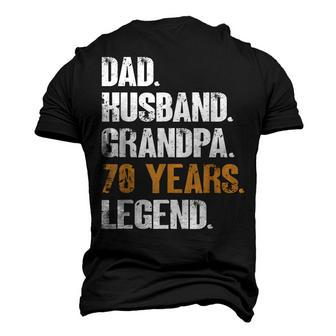 Mens Dad Husband Grandpa 70 Years Legend Birthday 70 Years Old Men's 3D T-shirt Back Print - Seseable
