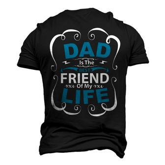 Dad Is The Best Papa T-Shirt Fathers Day Gift Men's 3D Print Graphic Crewneck Short Sleeve T-shirt - Monsterry
