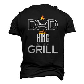Dad King Of The Grill Bbq Fathers Day Barbecue Men's 3D T-Shirt Back Print | Mazezy