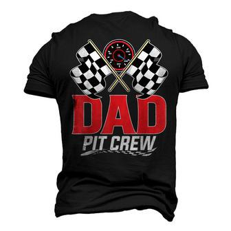 Dad Pit Crew Race Car Birthday Party Racing Family Men's 3D T-shirt Back Print - Seseable