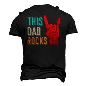 Mens This Dad Rocks Desi For Cool Father Rock And Roll Music Men's 3D T-Shirt Back Print | Mazezy