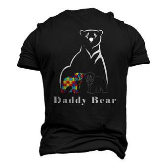 Daddy Bear Autism Awareness Daddy Grandma Men Men's 3D T-Shirt Back Print | Mazezy