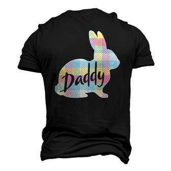 Mens Daddy Bunny Rabbit Pastel Plaid Father Dad Easter Men's 3D T-Shirt Back Print | Mazezy