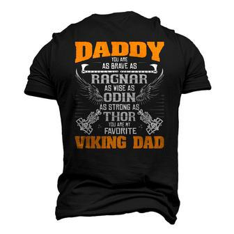 Daddy Is My Favorite Viking Dad Viking Norse Mythology Men's 3D T-Shirt Back Print | Mazezy