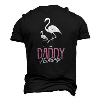 Daddy Flamingo Fathers Day Cute Bird Summer Papa Dad-A Pops Men's 3D T-Shirt Back Print | Mazezy
