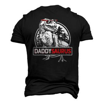 Daddy Saurus Fathers Dayrex Dad Papa Dinosaur Men Vintage Men's 3D T-Shirt Back Print | Mazezy