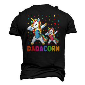 Daddy Unicorn Dadacorn Fathers Day Dad Men Birthday Girl Men's 3D T-Shirt Back Print | Mazezy