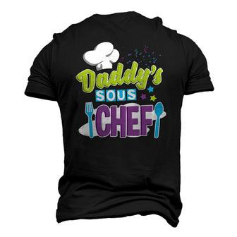 Daddys Sous Chef Kids Cooking Men's 3D T-Shirt Back Print | Mazezy