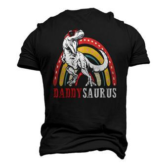 Daddysaurusrex Rainbow Daddy Saurus Matching Men's 3D T-Shirt Back Print | Mazezy