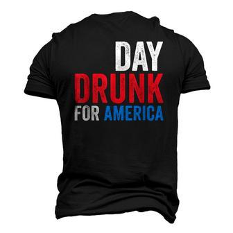 Day Drunk For America Drinking Fourth Of July Men's 3D T-Shirt Back Print | Mazezy