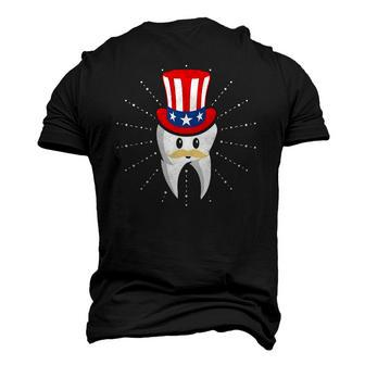 Dental Tooth Hat 4Th Of July Usa Flag Dentist Men's 3D T-Shirt Back Print | Mazezy
