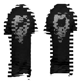 Distressed Cane Corso Heart Dog Owner Graphic  Men's 3D Print Graphic Crewneck Short Sleeve T-shirt