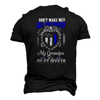 Distressed My Grandpa Is A Police Officer Tee Men's 3D T-Shirt Back Print | Mazezy