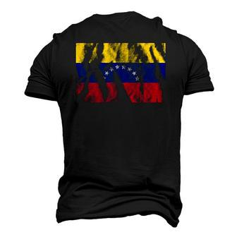Distressed Venezuela Country Flag Pocket Style Vanezuelan Men's 3D T-Shirt Back Print | Mazezy
