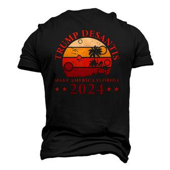 Donald Trump Tee Trump Desantis 2024 Make America Florida Men's 3D T-Shirt Back Print | Mazezy
