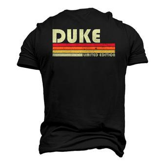 Duke Name Personalized Retro Vintage Birthday Men's 3D T-Shirt Back Print | Mazezy