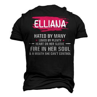 Elliana Name Elliana Hated By Many Loved By Plenty Heart On Her Sleeve Men's 3D T-shirt Back Print - Seseable
