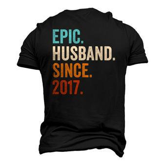 Mens Epic Husband Since 2017 5Th Wedding Anniversary 5 Years Men's 3D T-Shirt Back Print | Mazezy