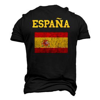 Espana Spain Spanish Flag Espanol Spanish Roots Tourist Men's 3D T-Shirt Back Print | Mazezy