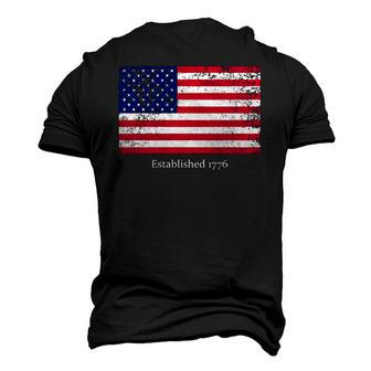 Established 1776 Usa July 4Th Us Flag America Men's 3D T-Shirt Back Print | Mazezy