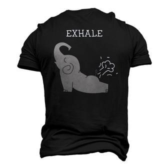 Exhale Elephant Fart Yoga Men's 3D T-Shirt Back Print | Mazezy