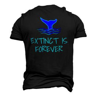 Extinct Is Forever Environmental Protection Whale Men's 3D T-Shirt Back Print | Mazezy