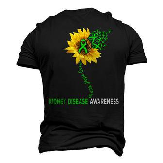 Faith Hope Cure Kidney Disease Sunflower Puzzle Pieces Men's 3D T-shirt Back Print - Seseable