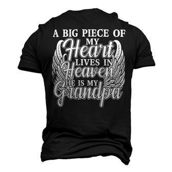 Father Grandpa A Piece Of My Heart Is In Heaven In Memory Of My Grandpa 195 Family Dad Men's 3D Print Graphic Crewneck Short Sleeve T-shirt - Monsterry DE