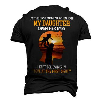 Father Grandpa At The First Moment When I See My Daughter Open Her Eyes 166 Family Dad Men's 3D Print Graphic Crewneck Short Sleeve T-shirt - Monsterry AU