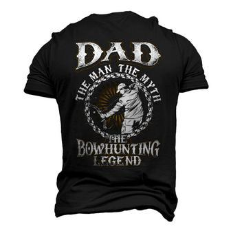 Father Grandpa Dadthe Bowhunting Legend S73 Family Dad Men's 3D Print Graphic Crewneck Short Sleeve T-shirt - Monsterry