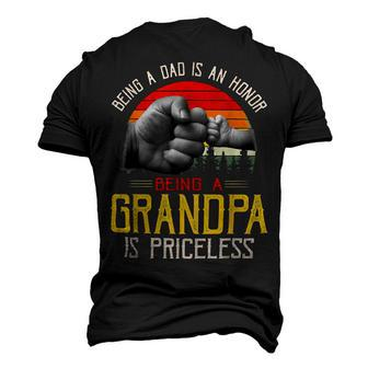 Father Grandpa Mens Being A Dad Is An Honor Being A Grandpa Is Priceless72 Family Dad Men's 3D Print Graphic Crewneck Short Sleeve T-shirt - Monsterry AU