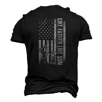 Like Father Like Son Dirt Bike Dad Motocross Fathers Day Men's 3D T-Shirt Back Print | Mazezy