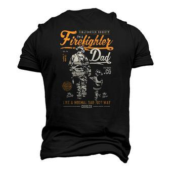 Fathers Day Firefighter Retro Fireman Men's 3D T-Shirt Back Print | Mazezy