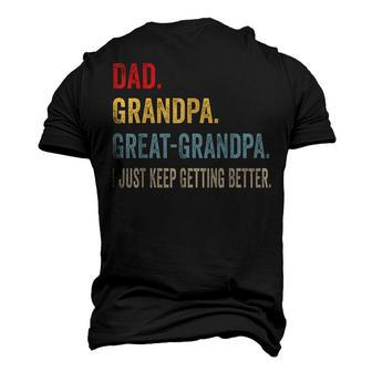 Fathers Day From Grandkids Dad Grandpa Great Grandpa V3 Men's 3D T-shirt Back Print - Seseable