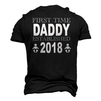 Fathers Day New Daddy First Time Dad Idea Men's 3D T-Shirt Back Print | Mazezy