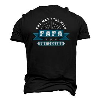 Fathers Day Papa For Man Myth Legend Men's 3D T-Shirt Back Print | Mazezy