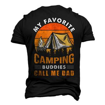 My Favorite Camping Buddies Call Me Dad Vintage Fathers Day V3 Men's 3D T-shirt Back Print - Seseable