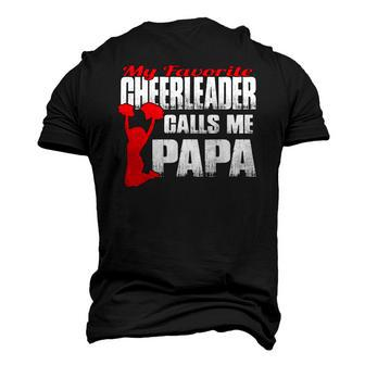 Mens My Favorite Cheerleader Calls Me Papa Cheer Papar Men's 3D T-Shirt Back Print | Mazezy